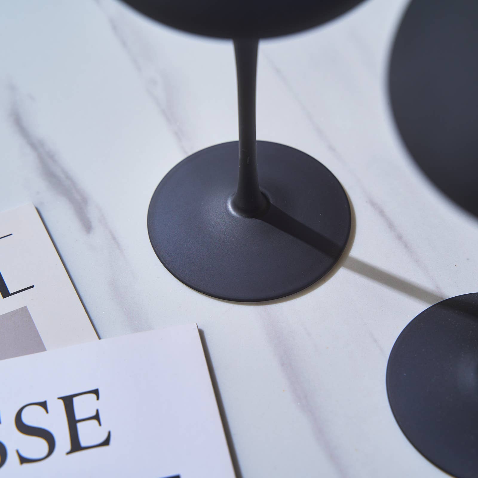 The Wine Savant / Khen Glassware - Matte Black Crystal Wine Glass - Set of 2