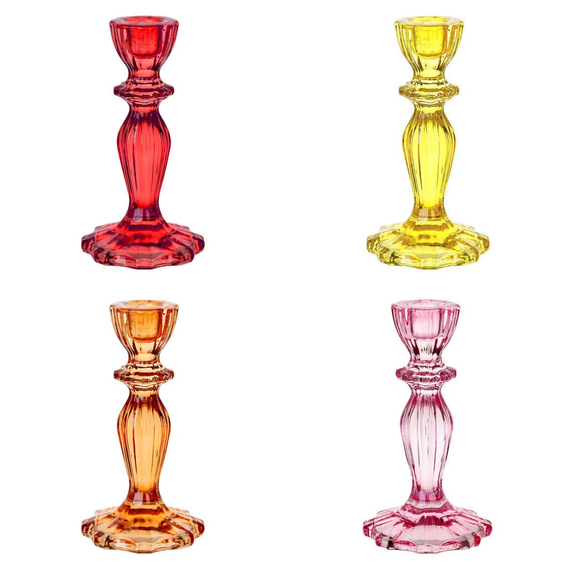 Talking Tables USA - Warm Glass Candle Holders Set | 8 Pack | Summer Gifts |