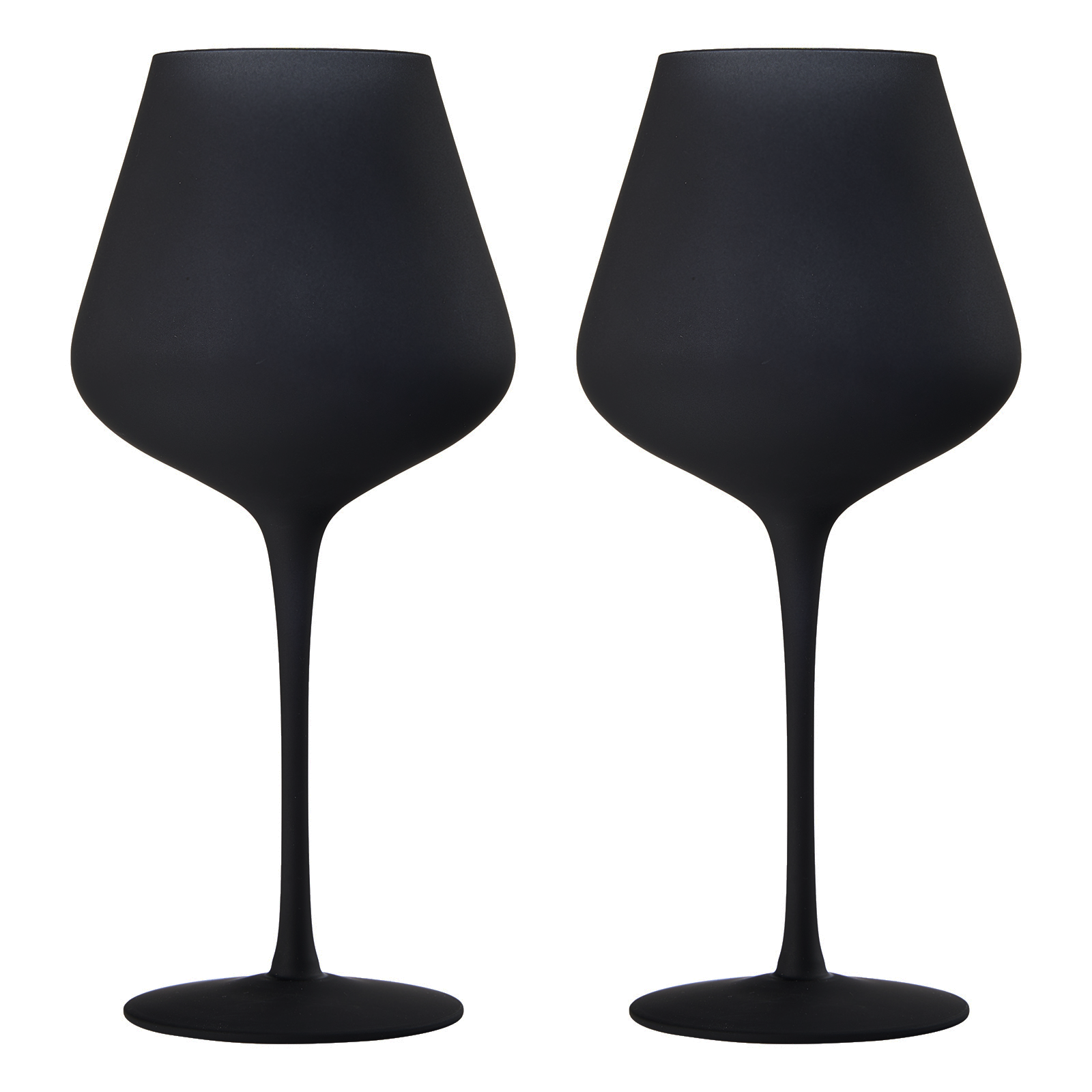 The Wine Savant / Khen Glassware - Matte Black Crystal Wine Glass - Set of 2