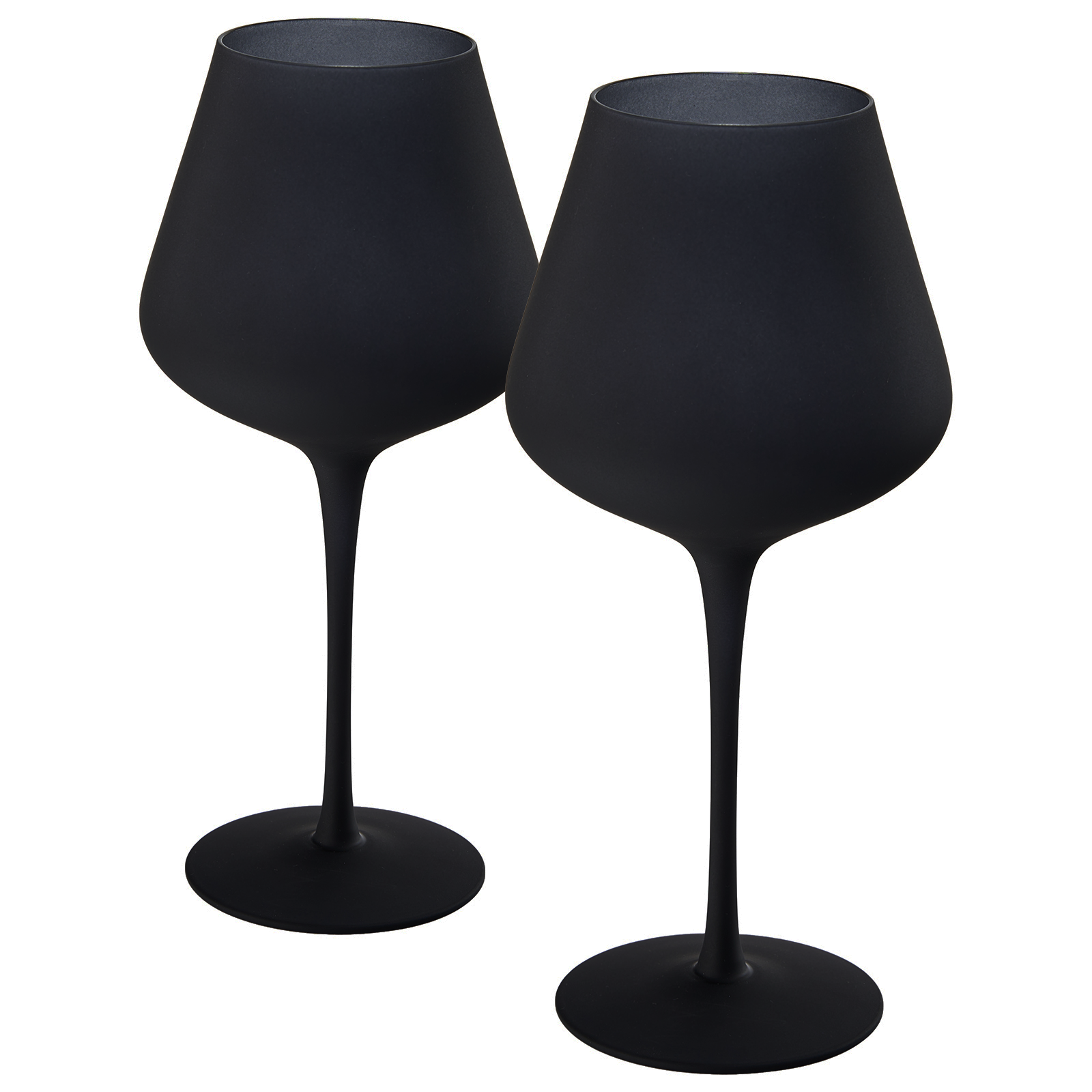 The Wine Savant / Khen Glassware - Matte Black Crystal Wine Glass - Set of 2