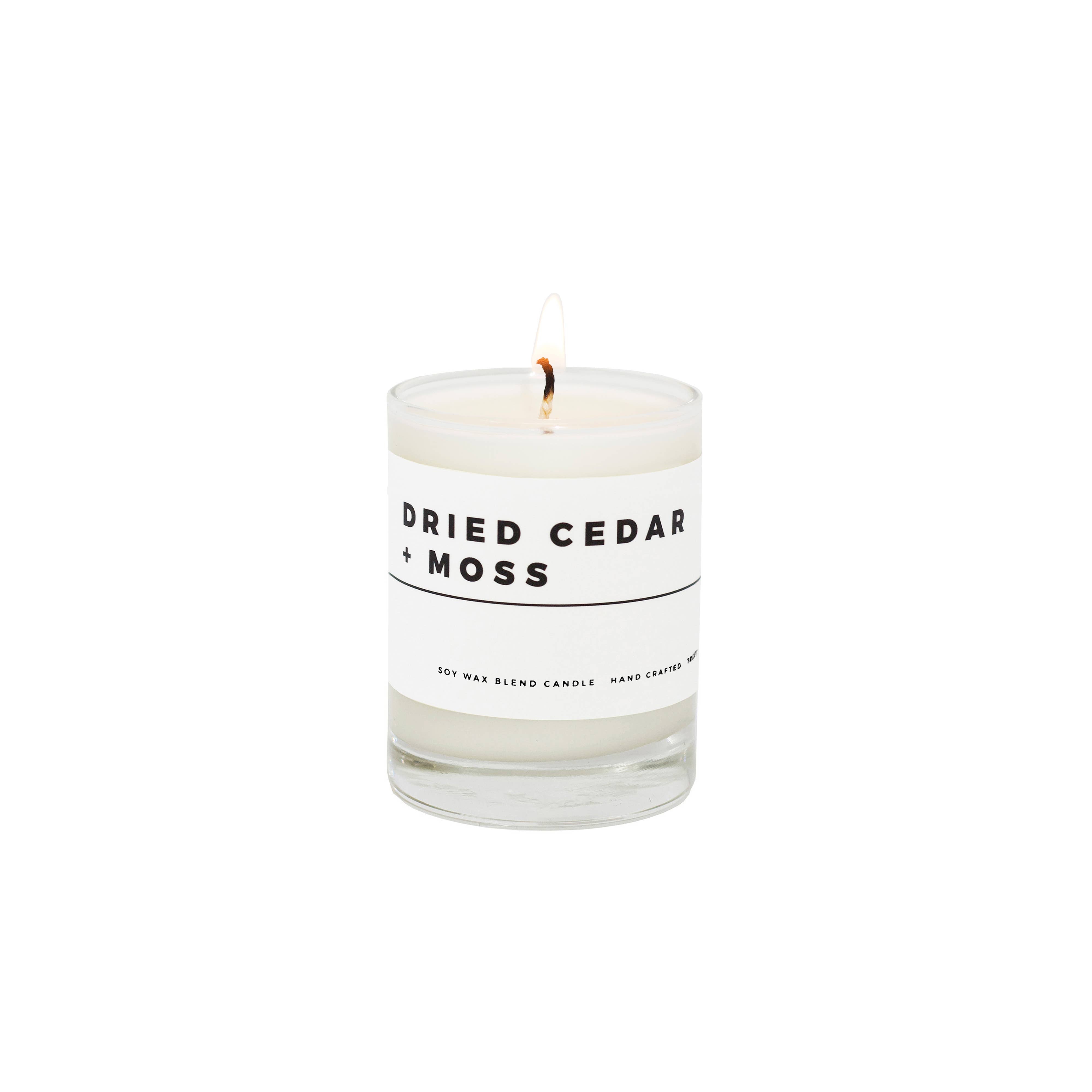 Dried Cedar + Moss Mini Candle
