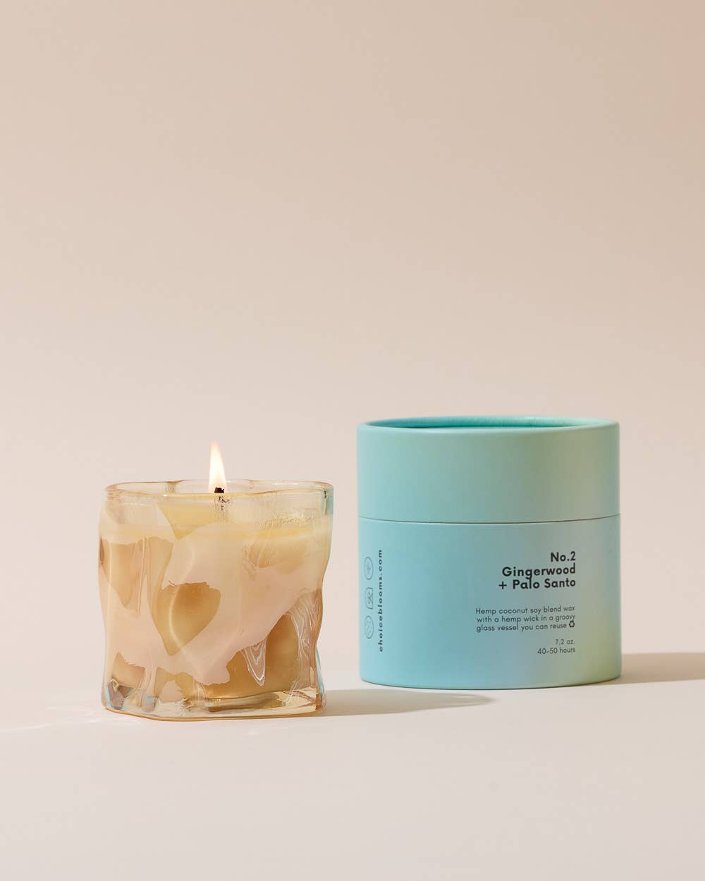 Choice Blooms - 7.2oz. No. 2 Gingerwood + Palo Santo Candle