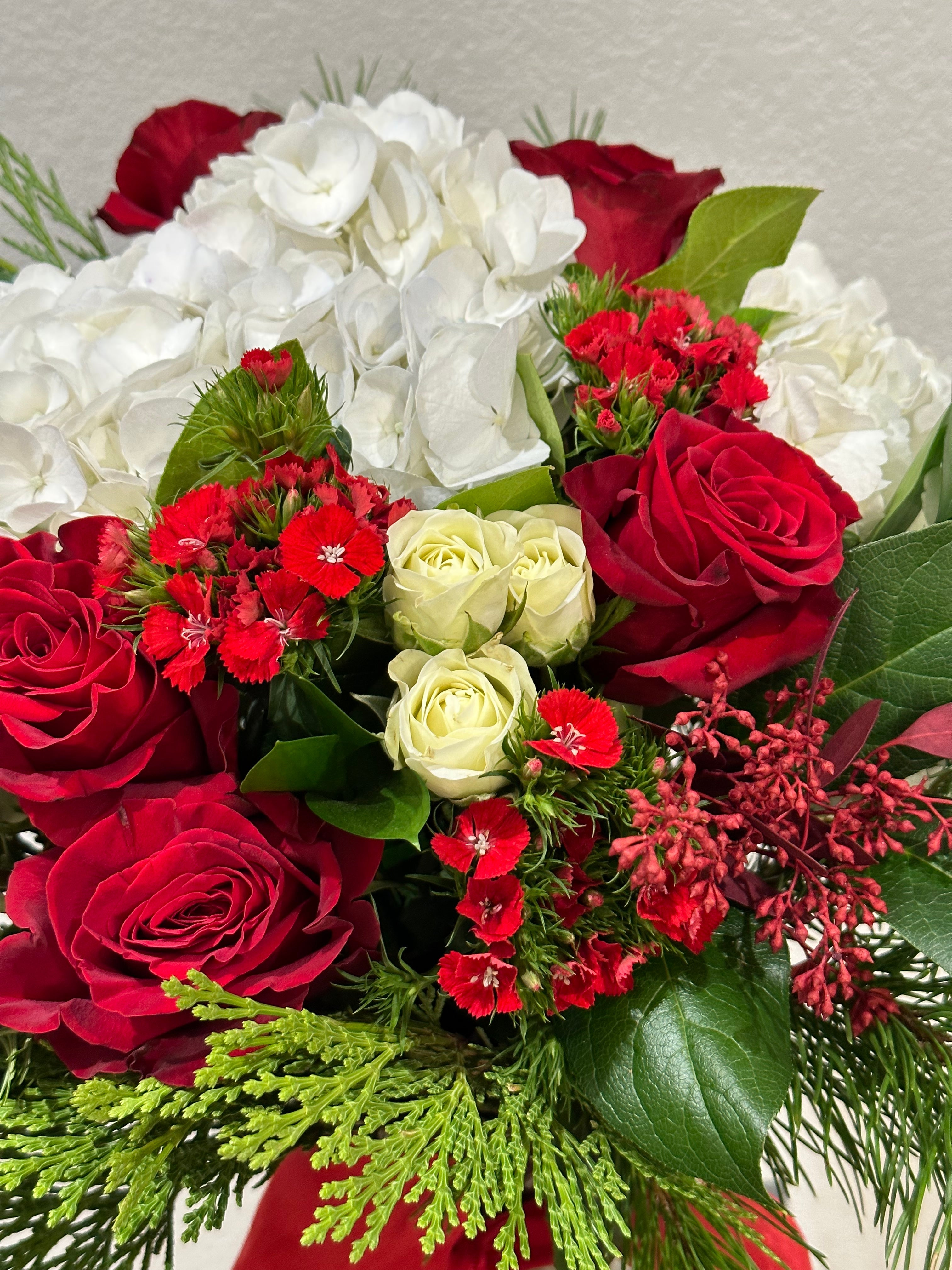 Christmas in Rome Holiday hand tight bouquet