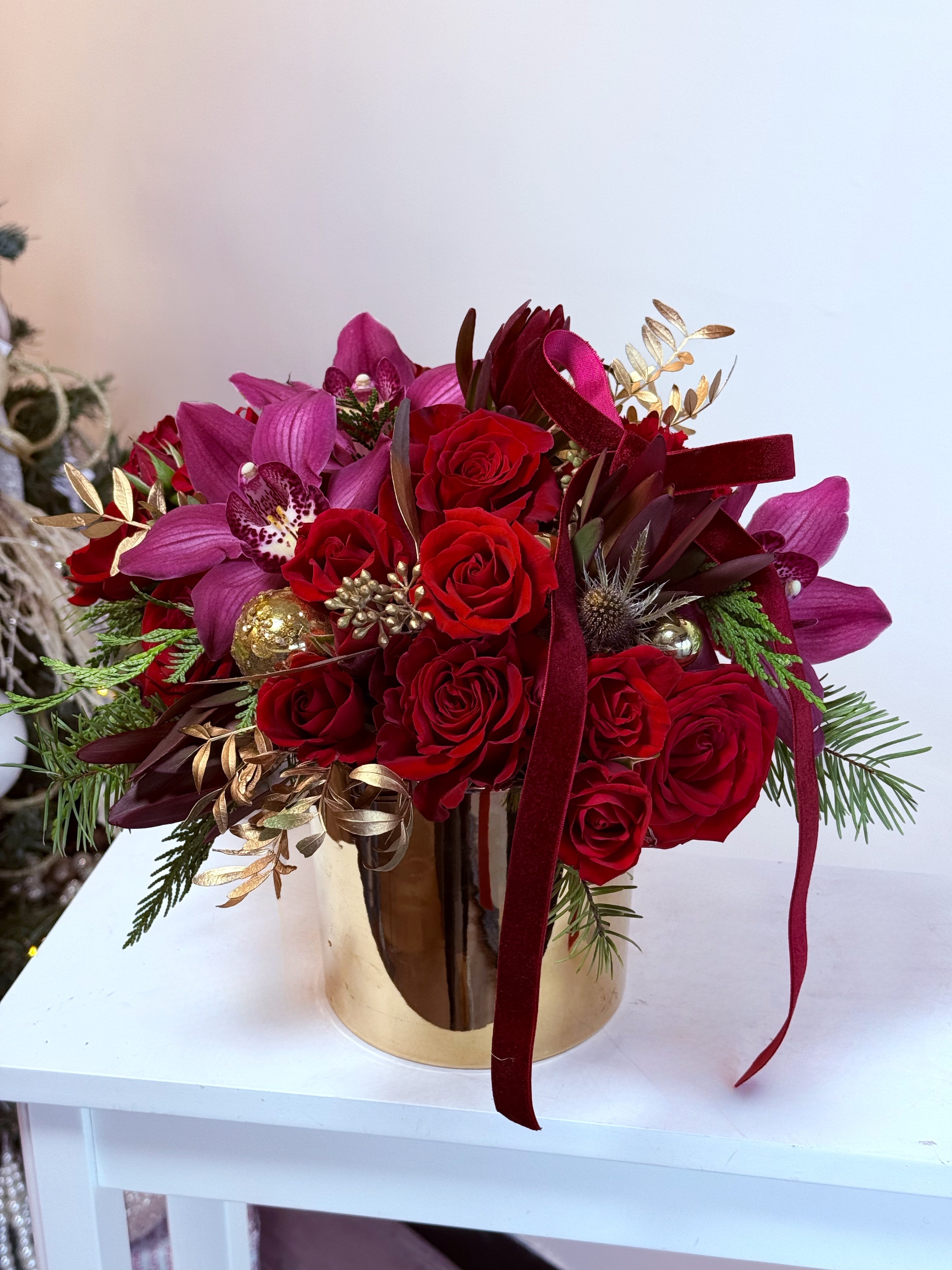 Crimson Elegance Arrangement