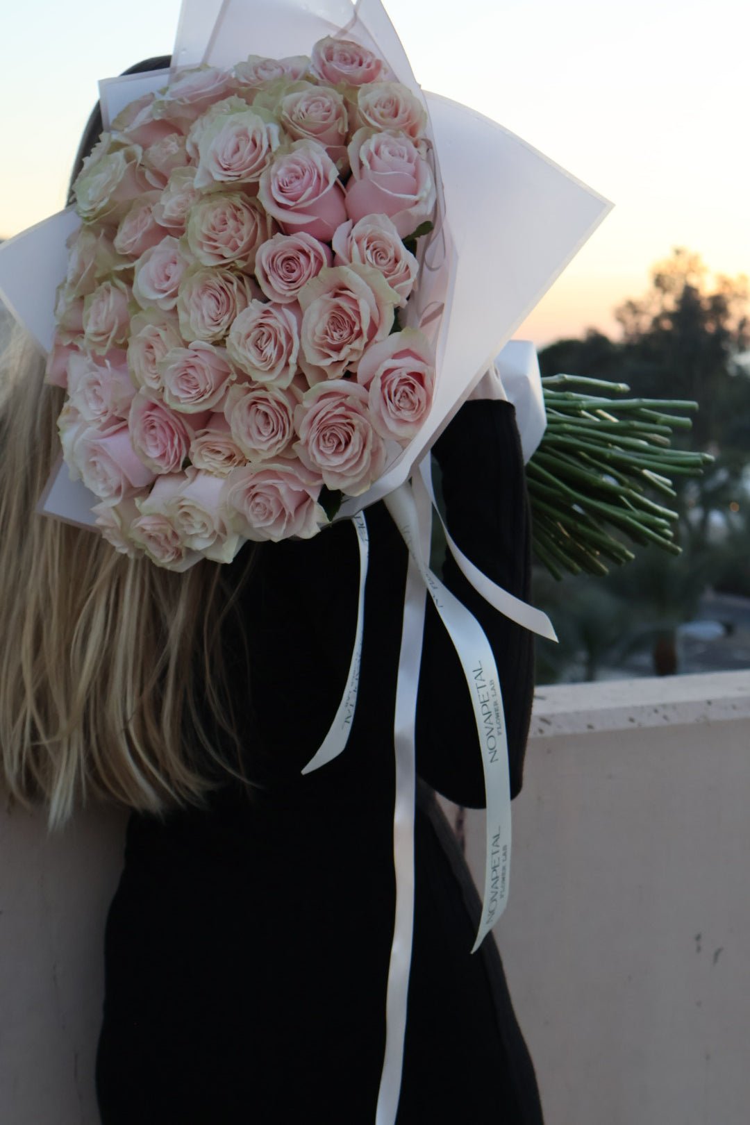 Bouquet of Blush Roses Ramo Bouchon