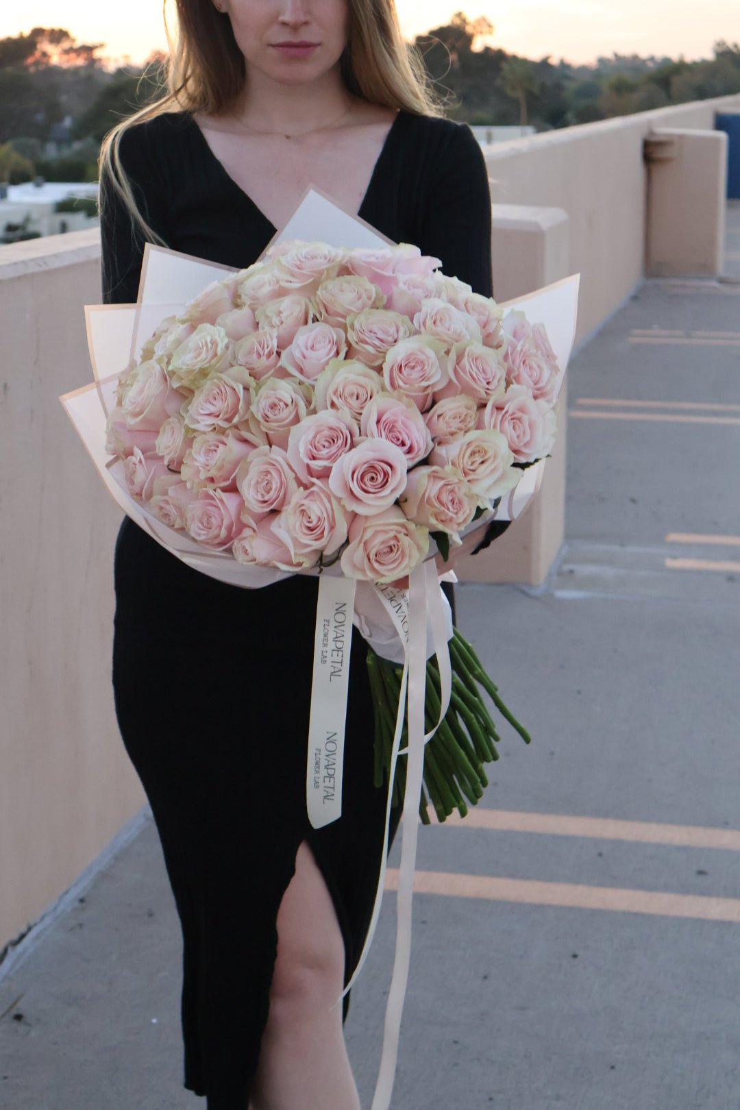 Bouquet of Blush Roses Ramo Bouchon