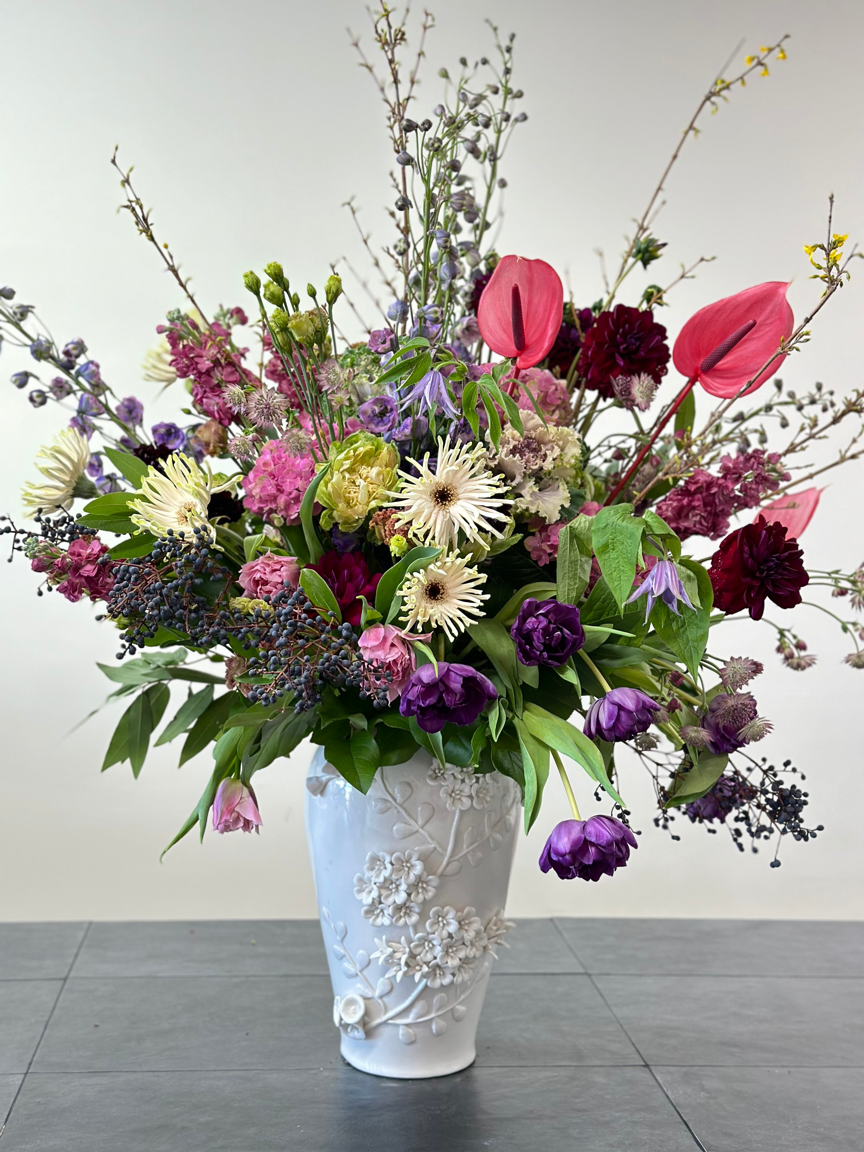 One-of-a-Kind Tall Vase Arrangement
