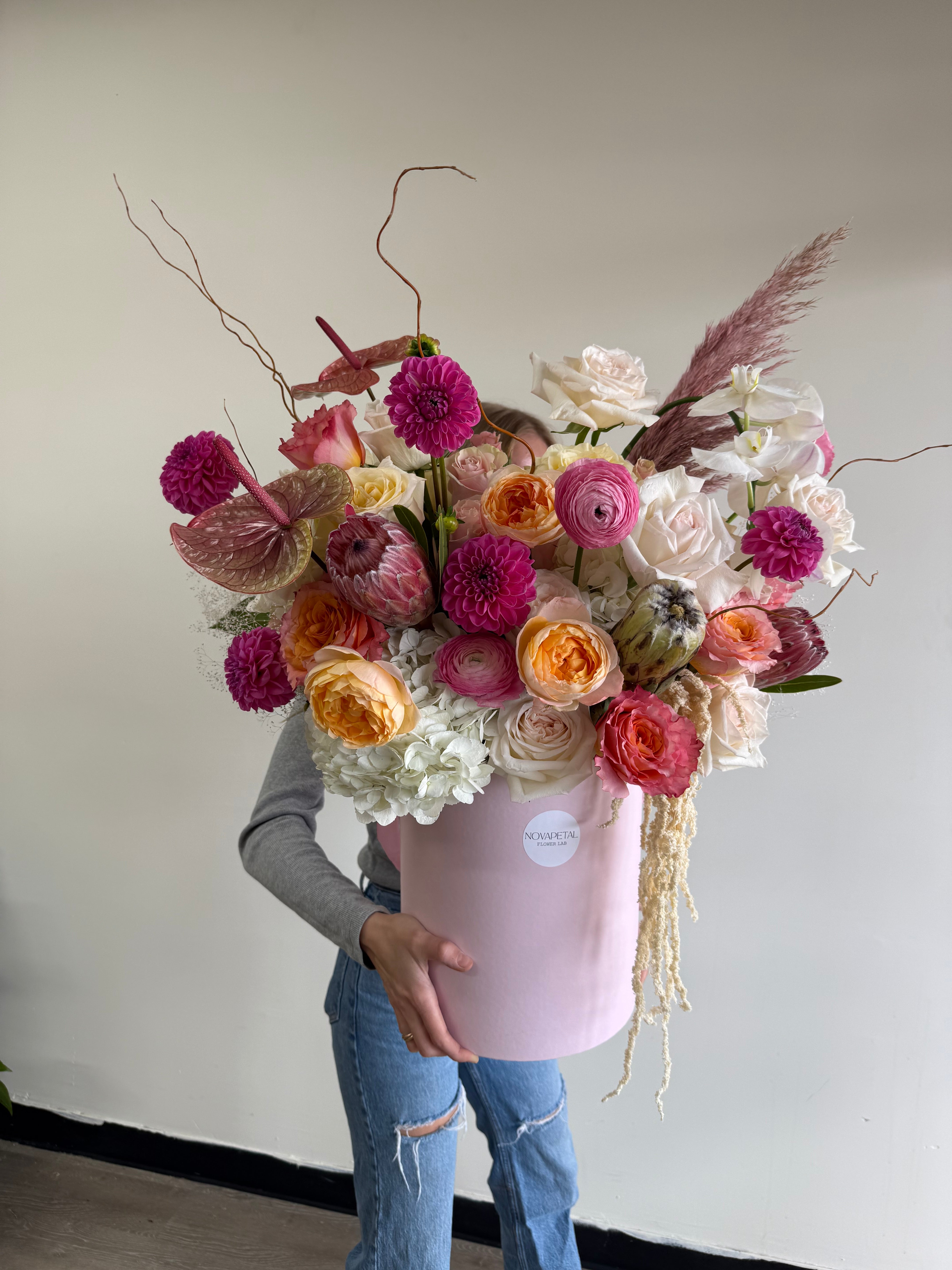 One-of-a-Kind Hat Box Arrangement