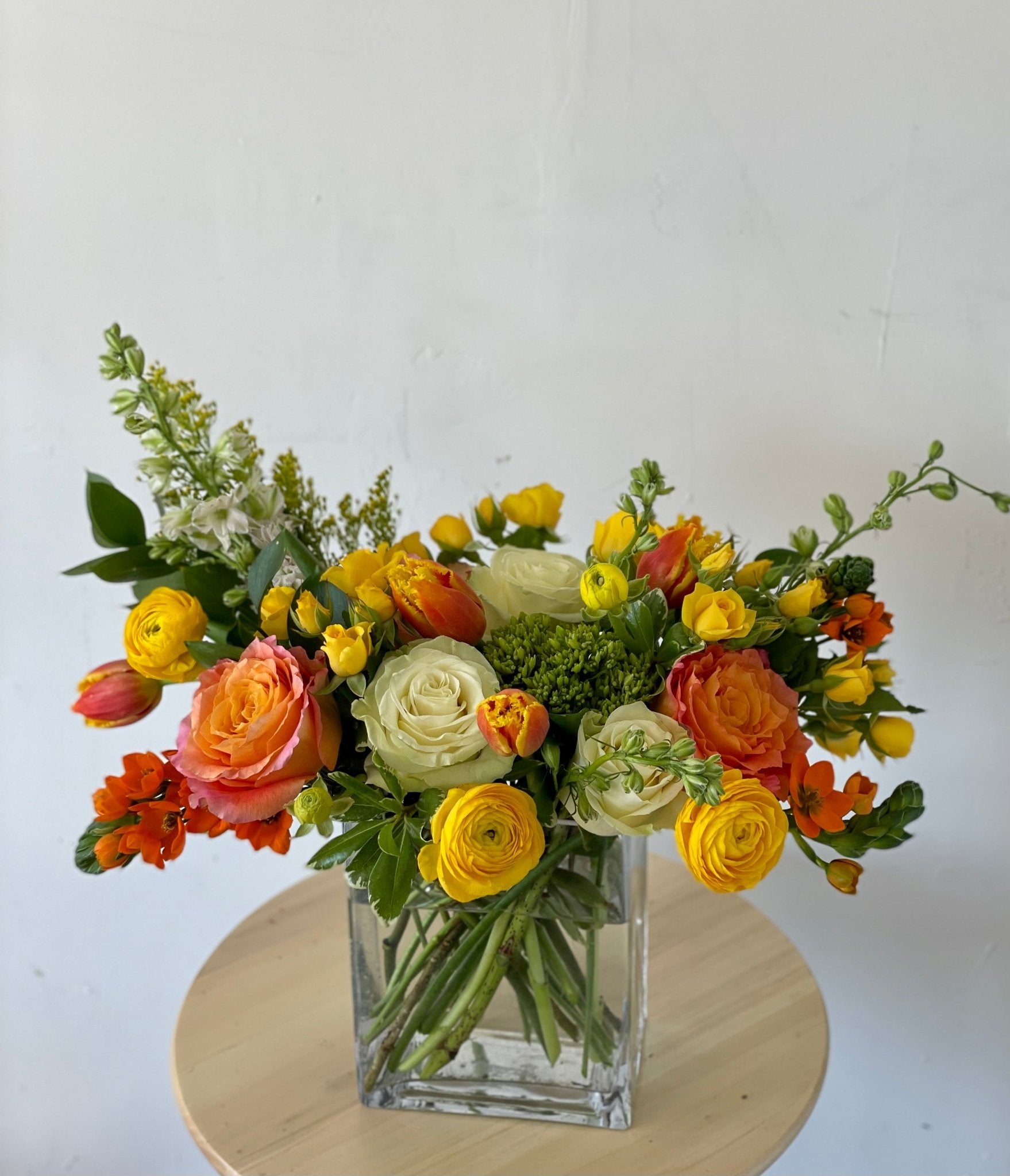 Designer choice in Rectangular vase Reds/Sunset Pallet