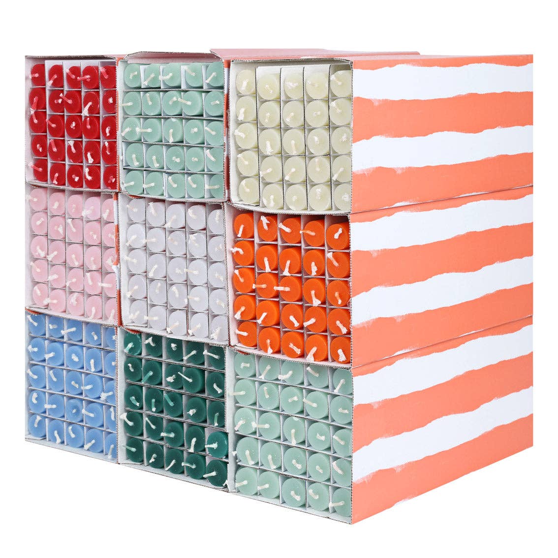 Talking Tables USA - Green Taper Candles | 25 Candles | POS Unit | Christmas |