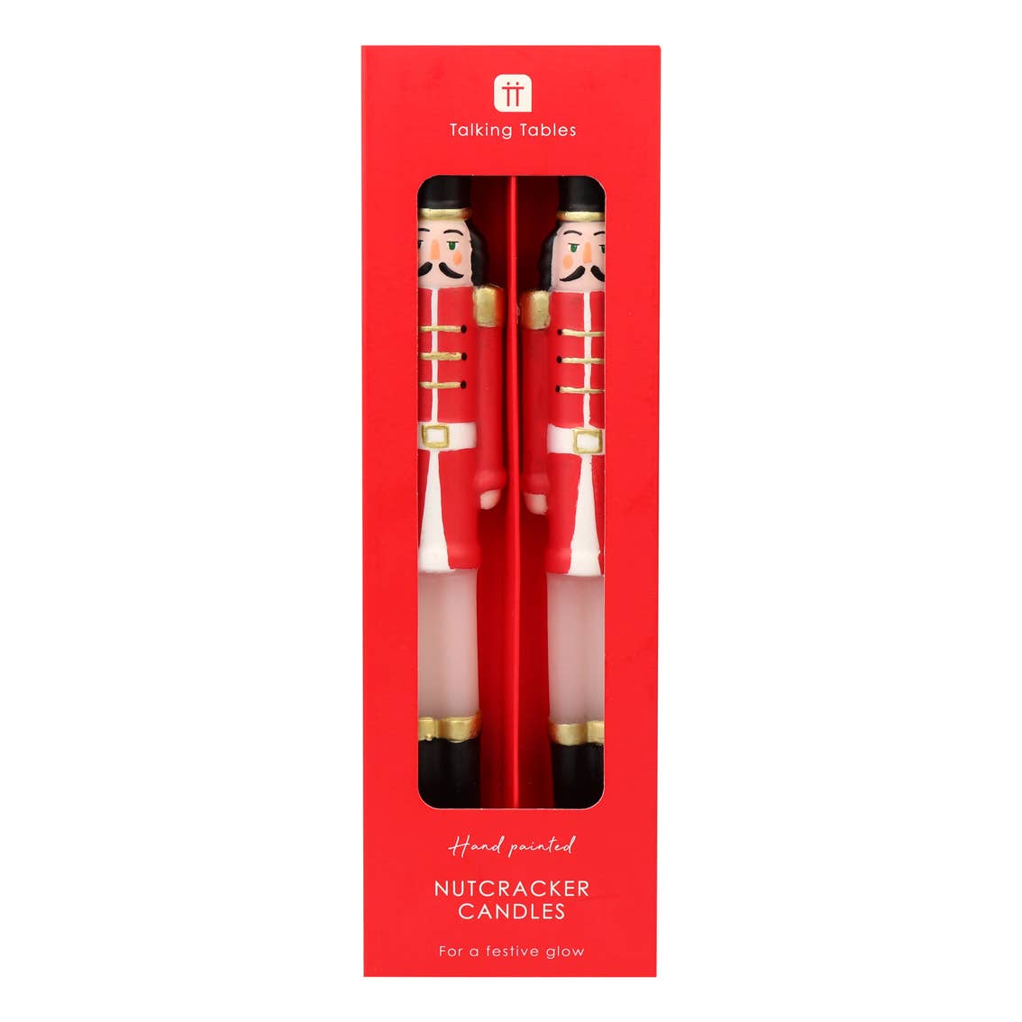 Talking Tables USA - Nutcracker Christmas Candles | 2 Pack | Christmas Decor |