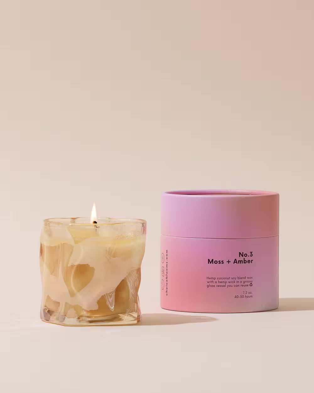 Choice Blooms - 7.2oz. No. 3 Moss + Amber Candle