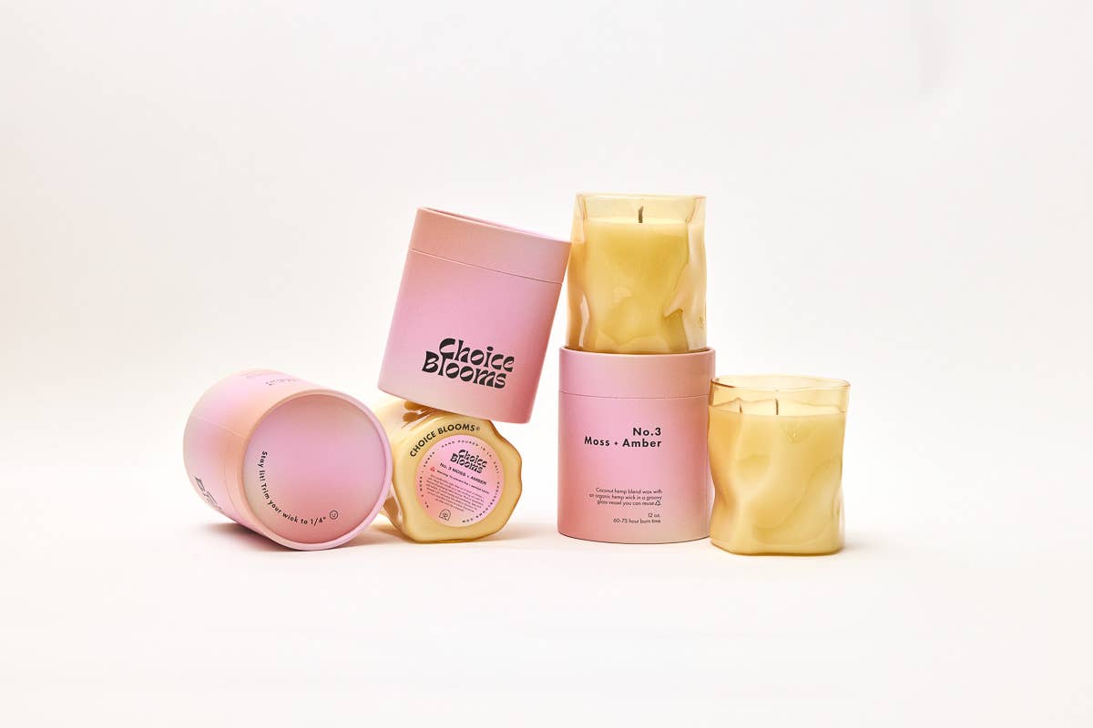 Choice Blooms - 12oz. No. 3 Moss + Amber Candle