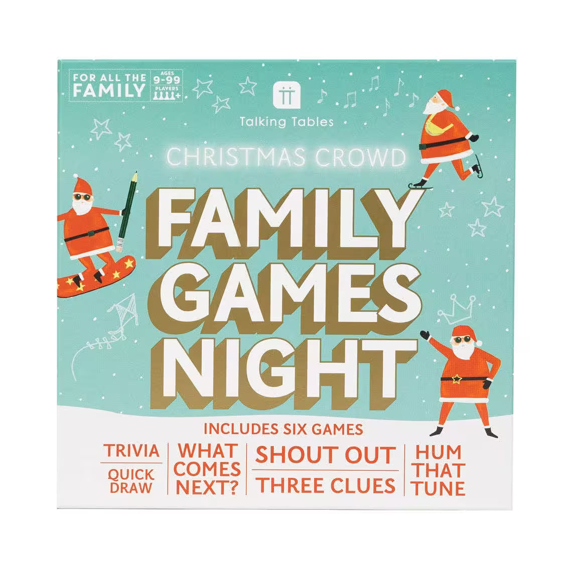 Talking Tables USA - Christmas Family Games Night | 6 Games | Christmas 2025 |