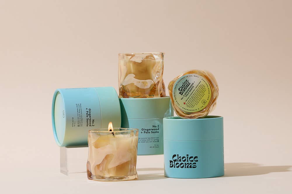 Choice Blooms - 7.2oz. No. 2 Gingerwood + Palo Santo Candle