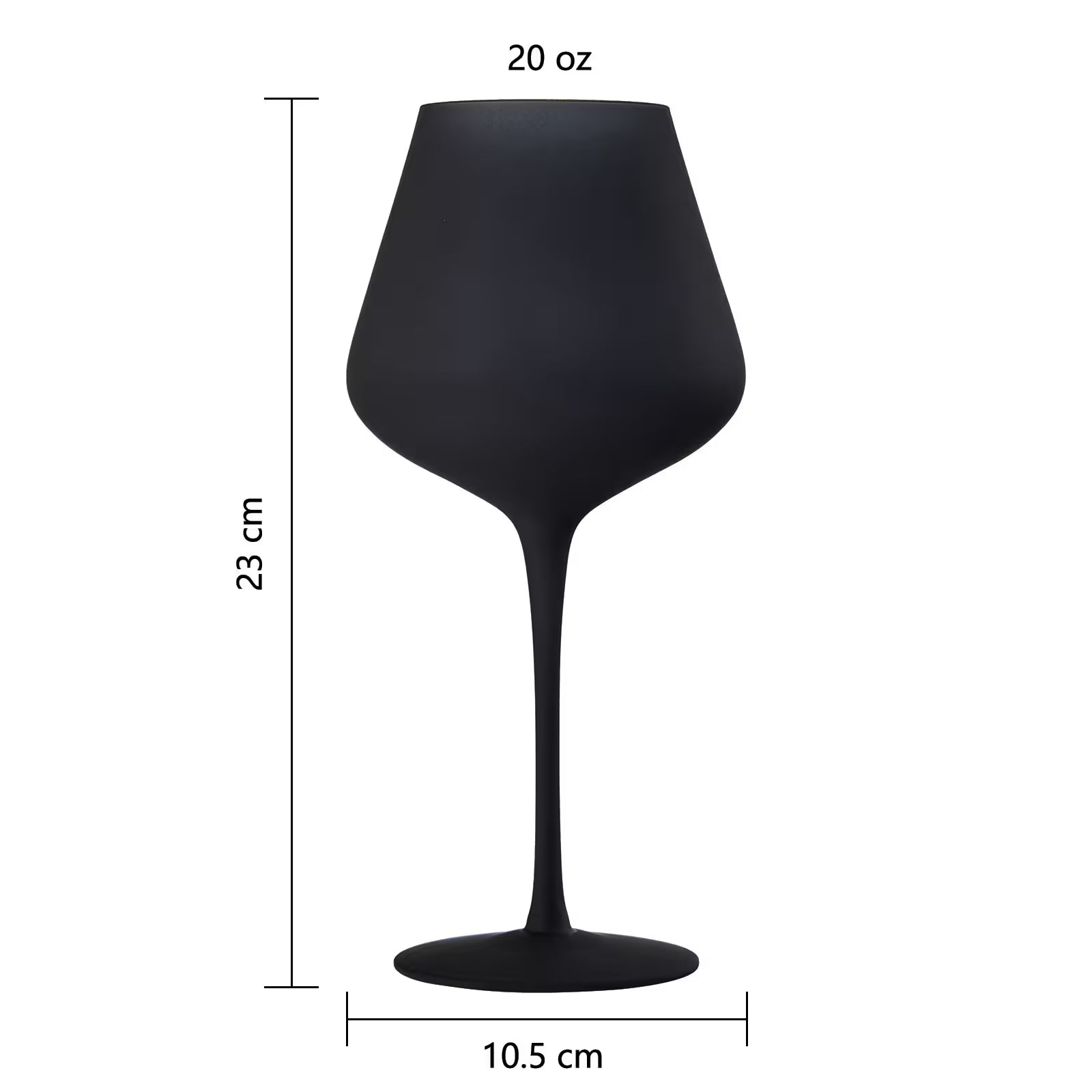 The Wine Savant / Khen Glassware - Matte Black Crystal Wine Glass - Set of 2