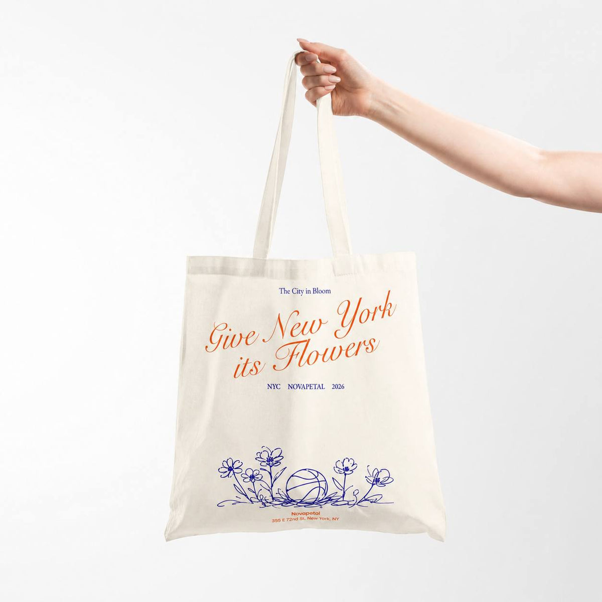 City in Bloom Cotton Tote — NYC