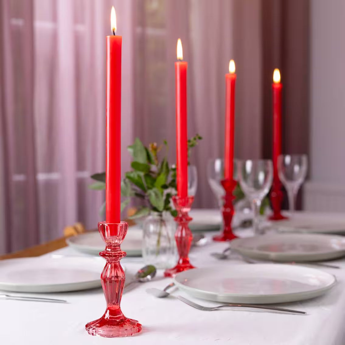 Talking Tables USA - Red Taper Candles | 25 Candles | POS Unit | Christmas |