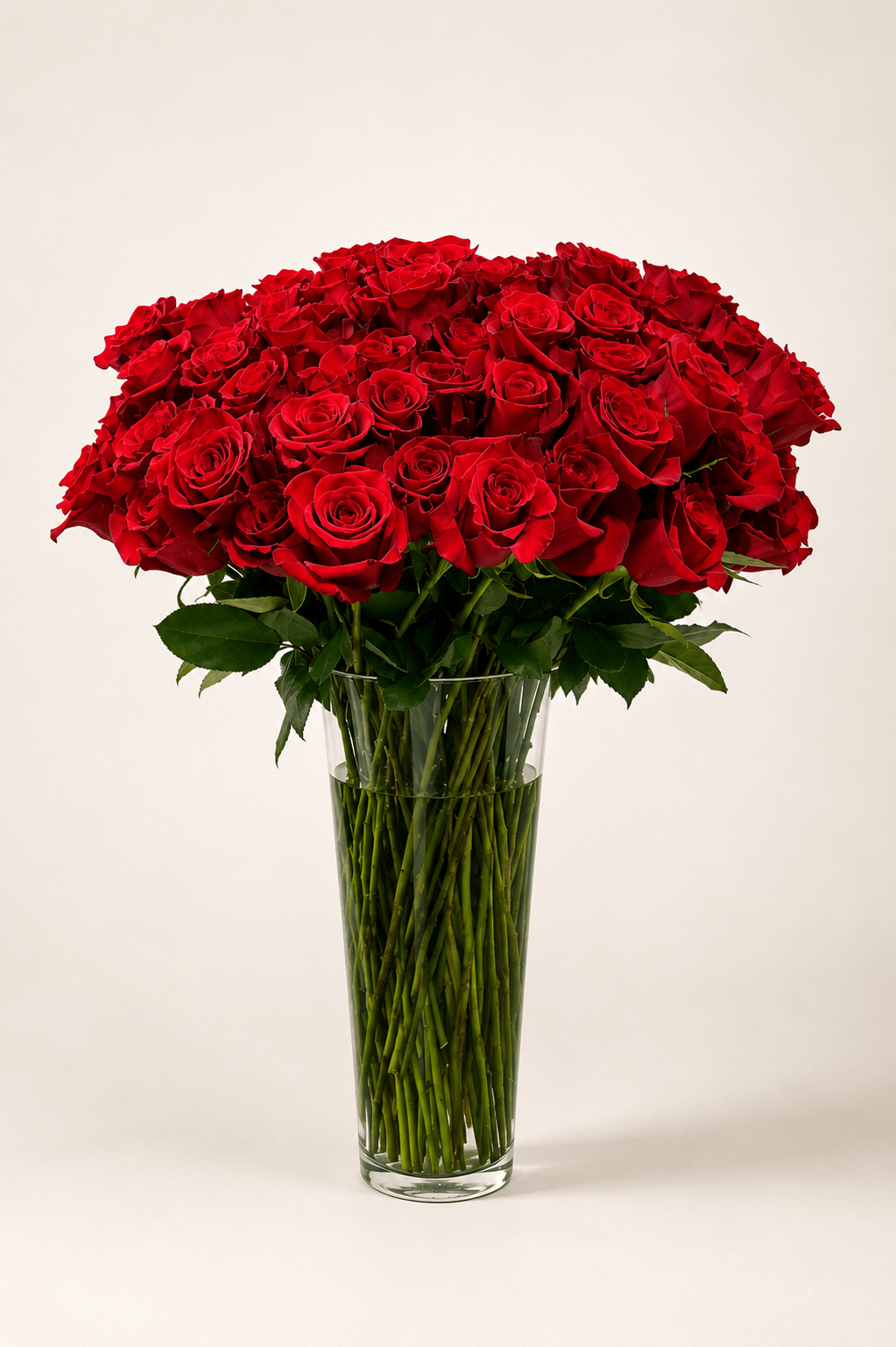 100 + Long stem Red Rose Bouquet 80cm