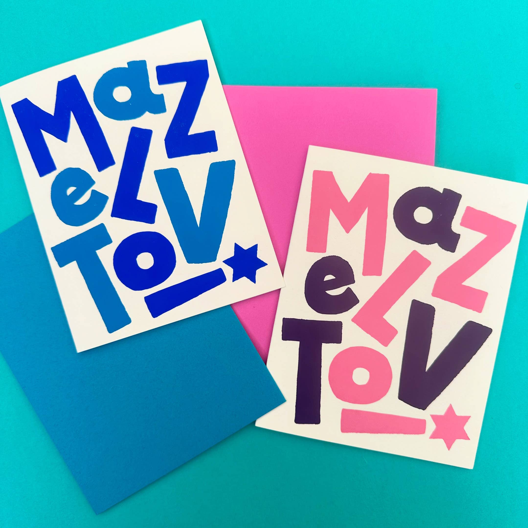 The Social Type - Mazel Tov! Blue Bar Mitzvah Card