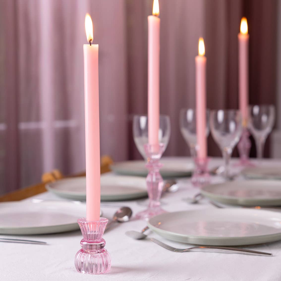 Talking Tables USA - Pink Taper Candles | 25 Candles | POS Unit | Wedding |