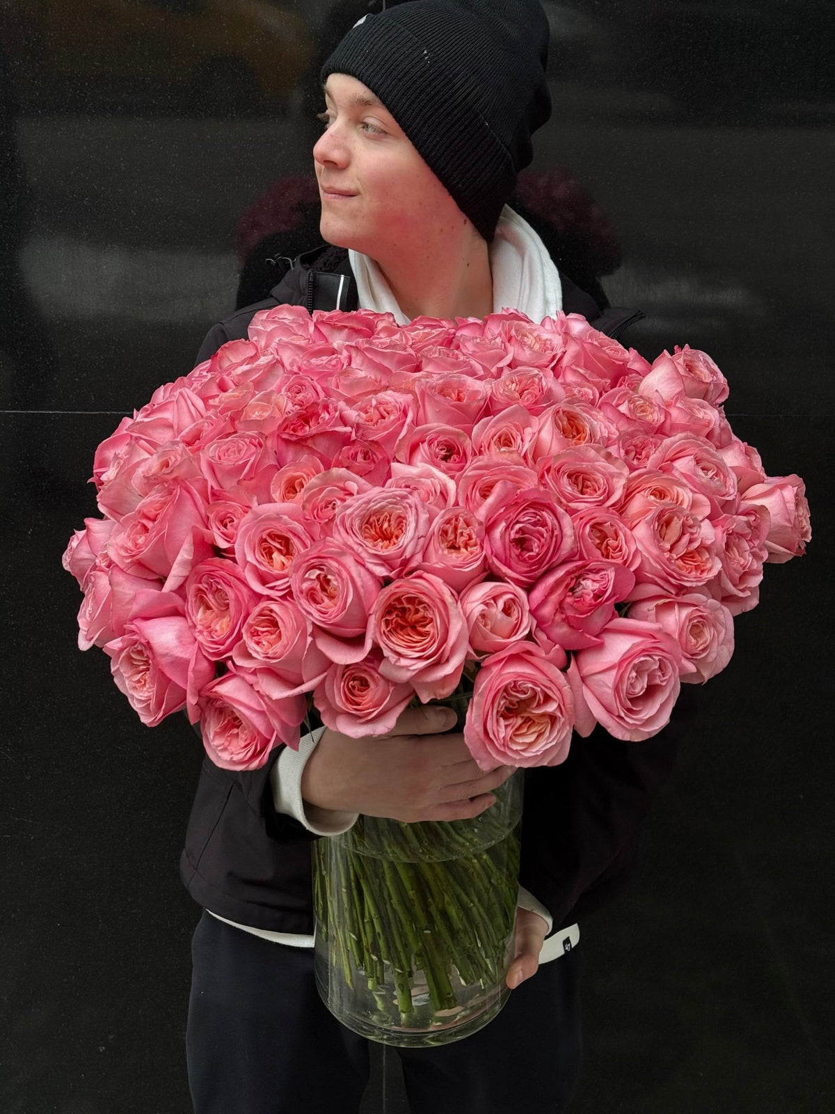 Garden Pink Rose Statement