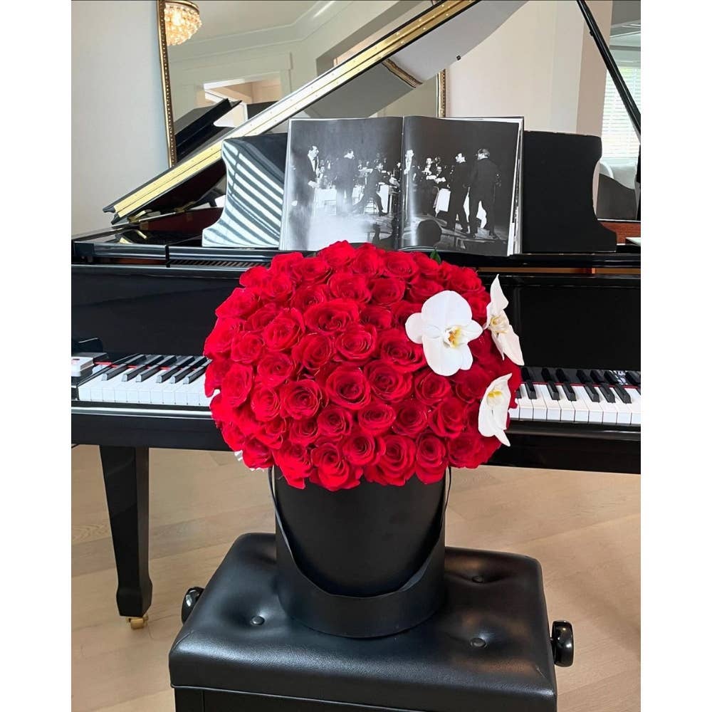 UNIKPACKAGING - Large Round Flower & Gift Boxes with Lids – Set of 3 pcs - Black