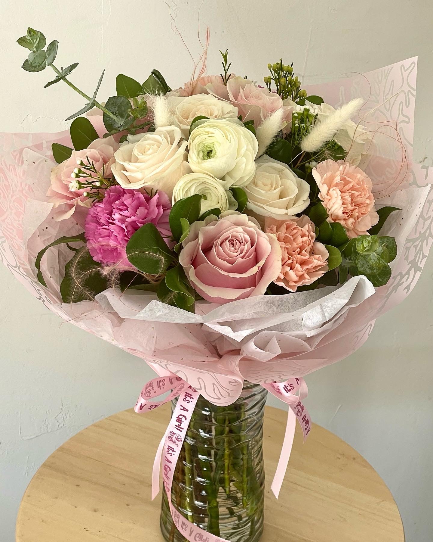 Baby Girl or Baby Boy Premium Hand Tied Bouquet