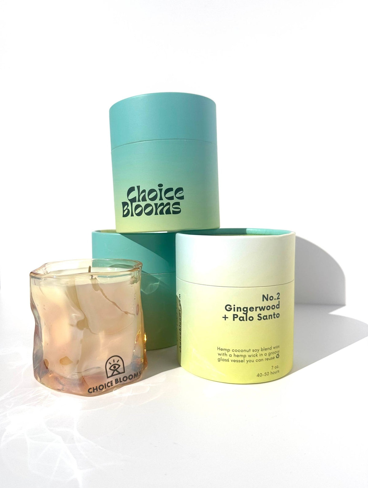 Choice Blooms - 7.2oz. No. 2 Gingerwood + Palo Santo Candle