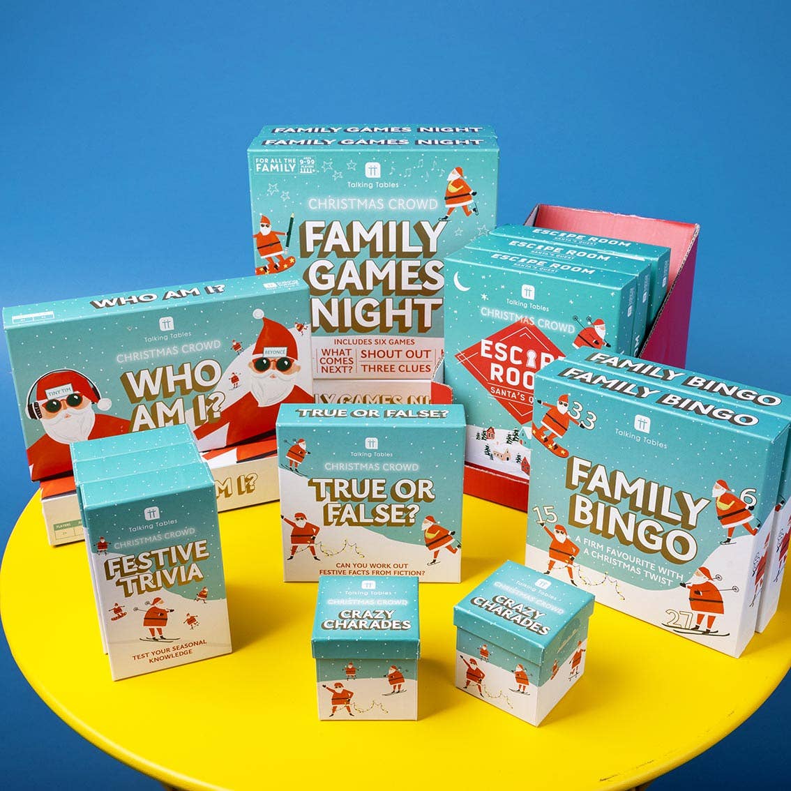 Talking Tables USA - Christmas Family Games Night |  6 Games | Christmas 2025 |