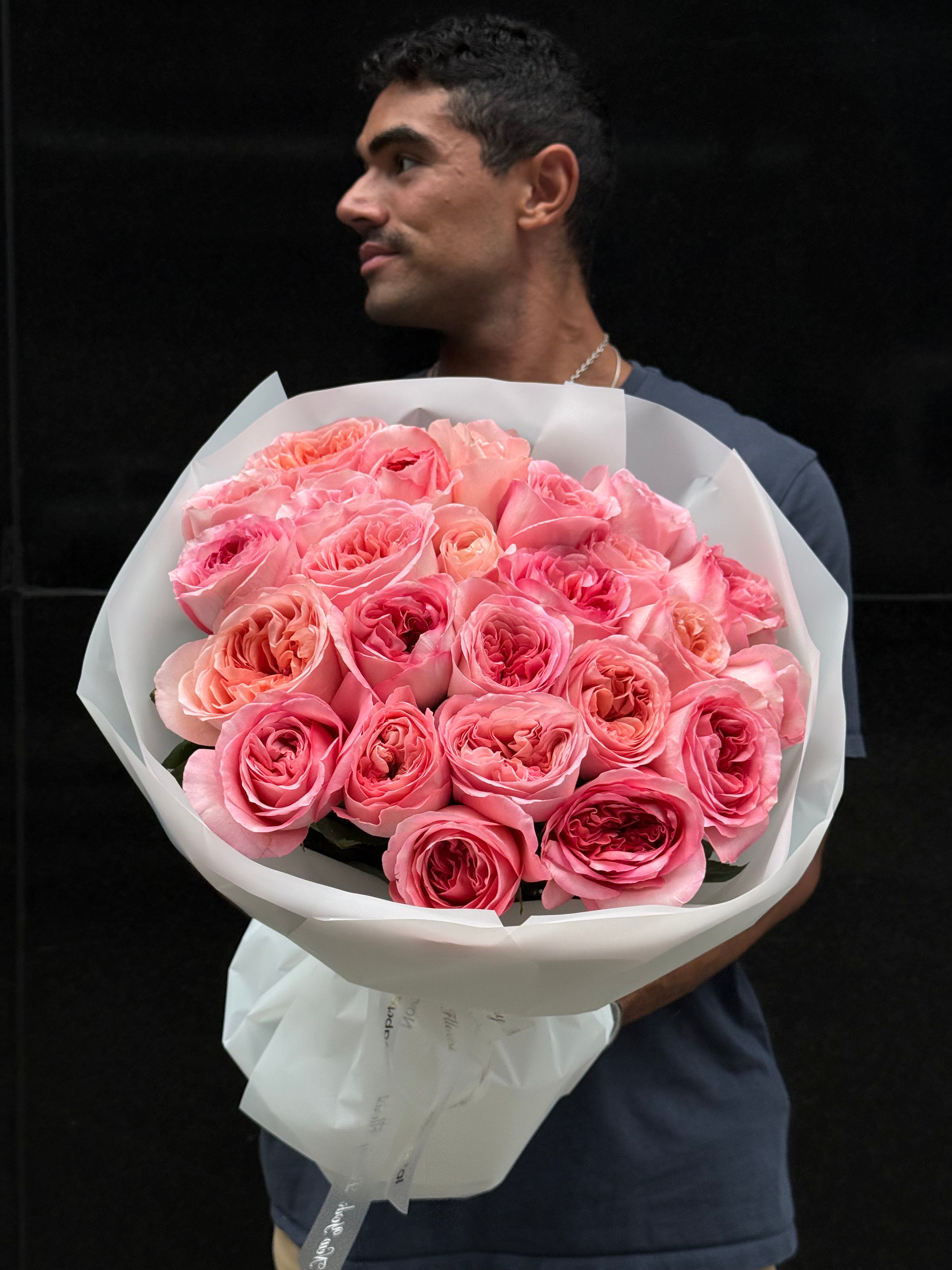 Bouquet of  Pink Garden  Roses