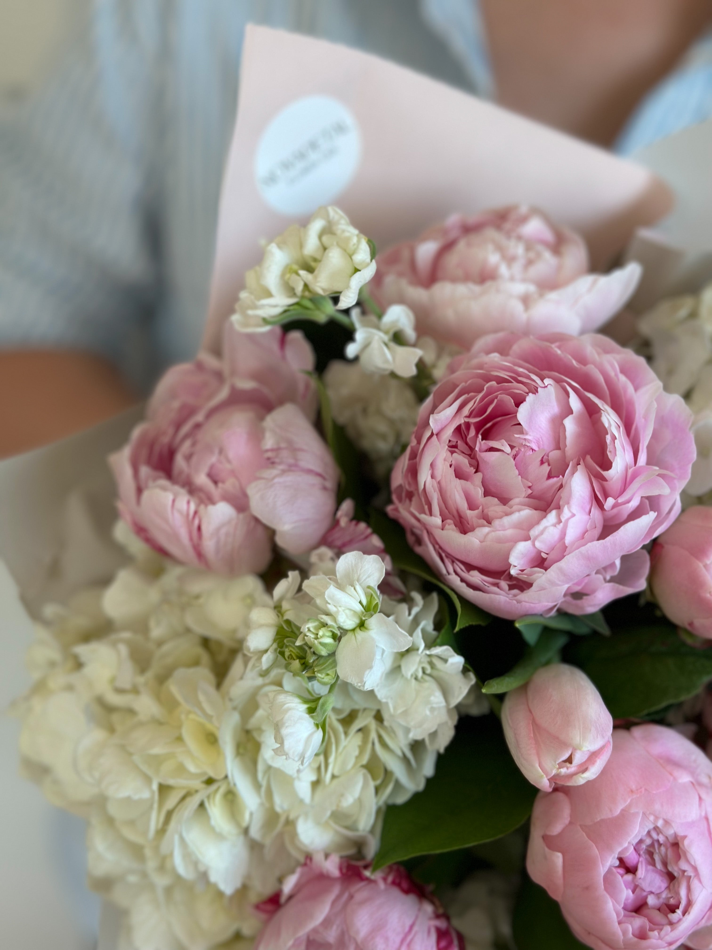 Blush mix Peony and Hydrangea Bouquet