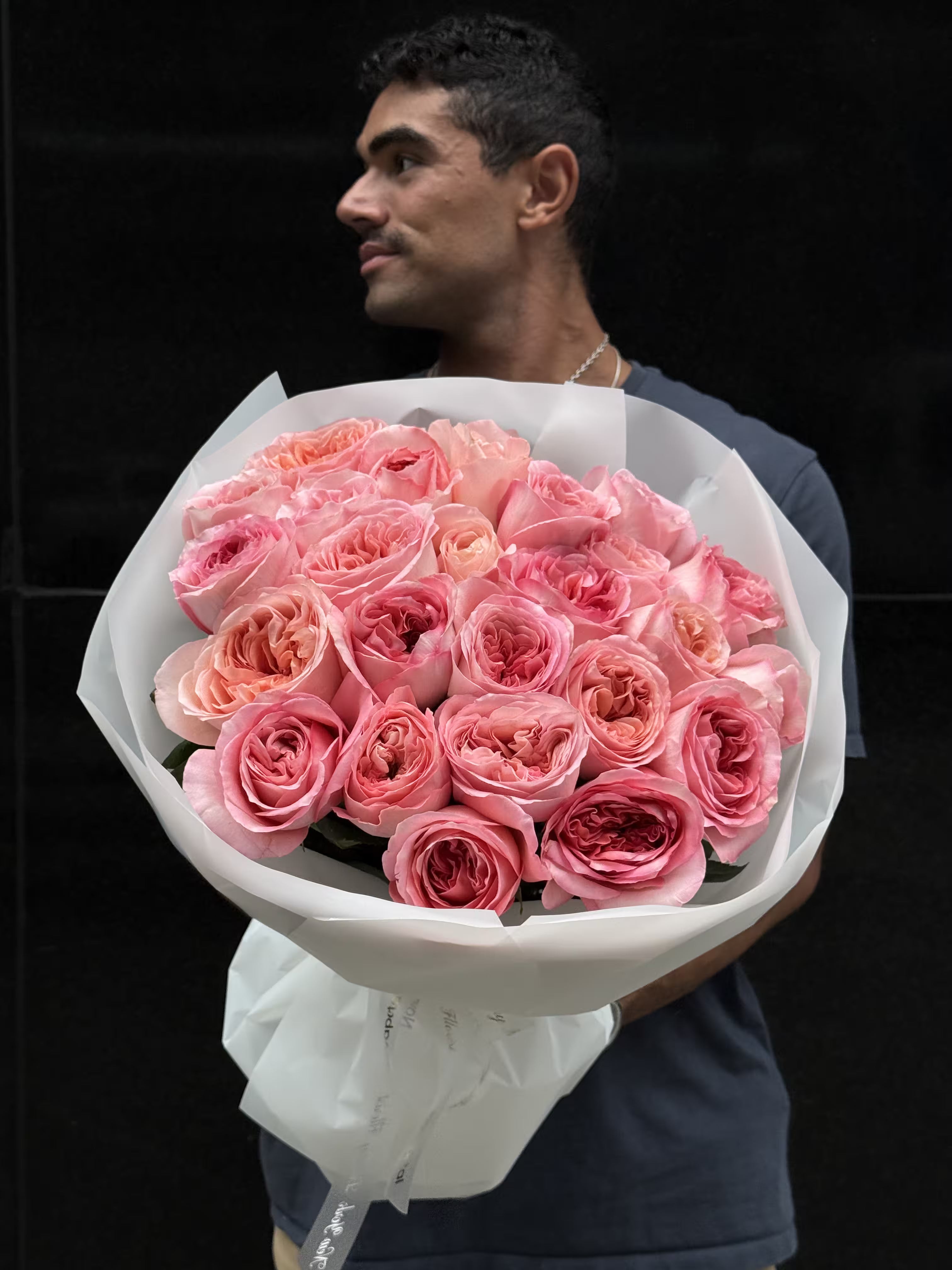 Bouquet of  Pink Garden  Roses