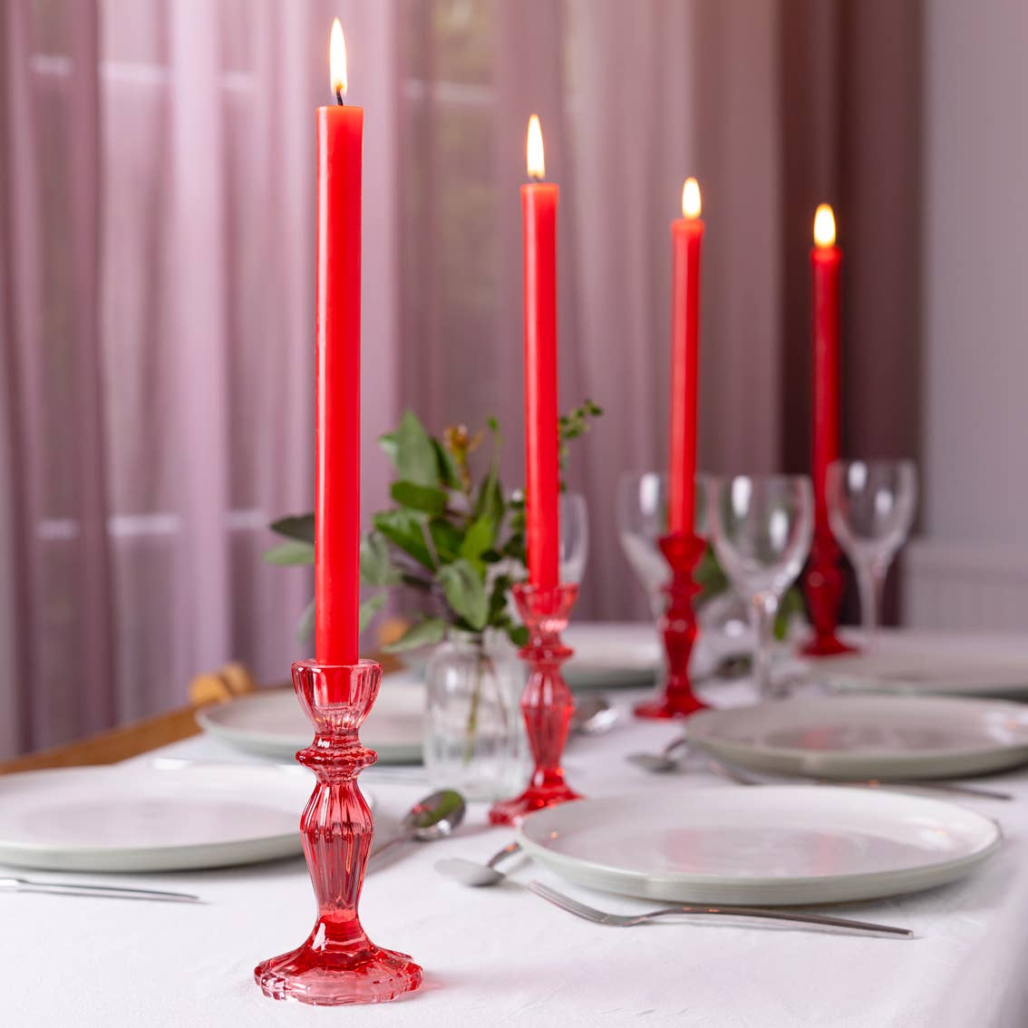 Talking Tables USA - Red Taper Candles | 25 Candles | POS Unit | Christmas |
