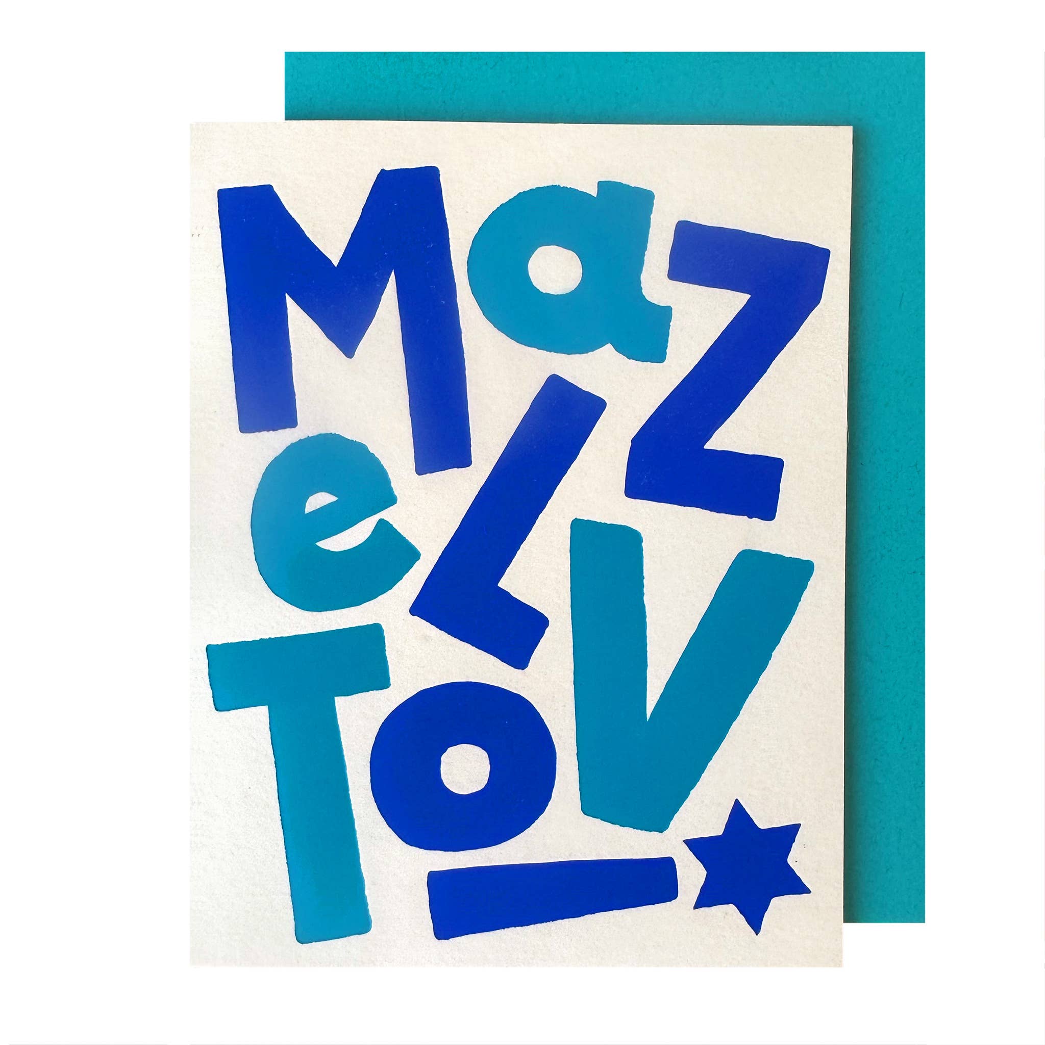 The Social Type - Mazel Tov! Blue Bar Mitzvah Card