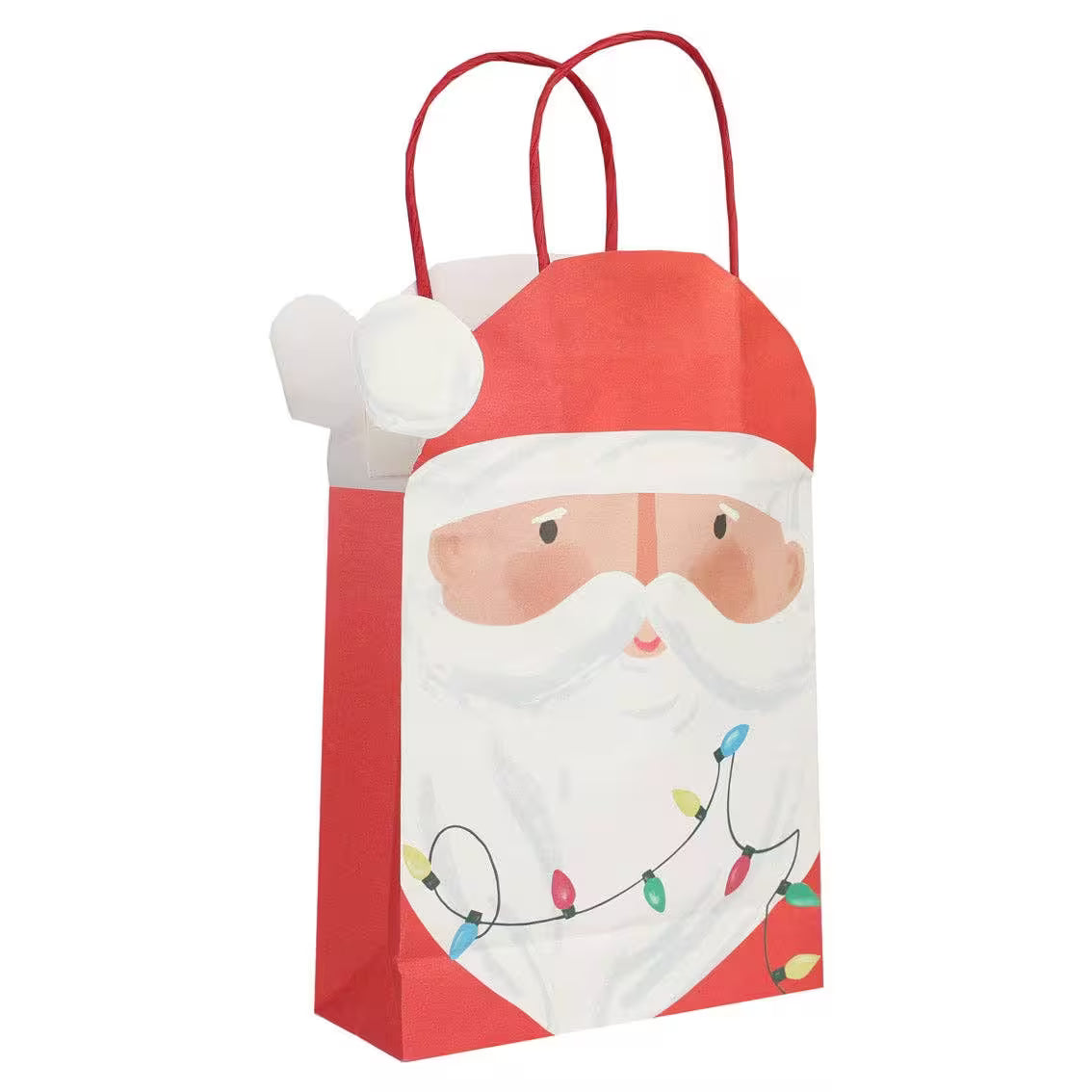 Talking Tables USA - Fun Santa Christmas Paper Gift Bags | 8 Pack |Holiday Decor|