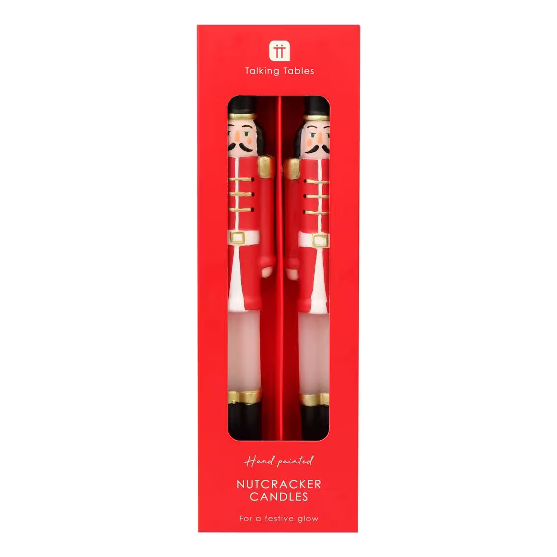 Talking Tables USA - Nutcracker Christmas Candles | 2 Pack | Christmas Decor |