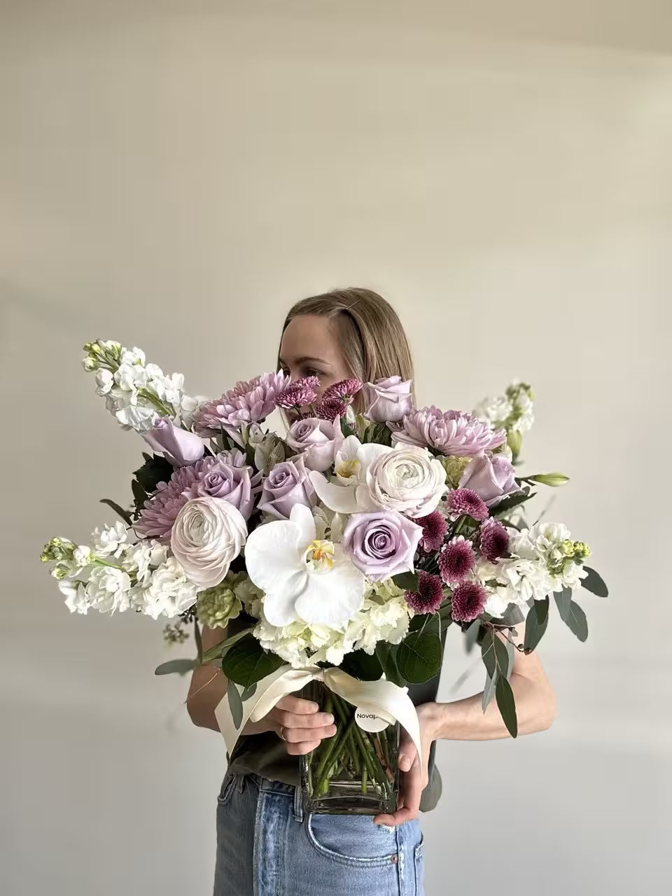 Designer’s Choice Flower Arrangement in purple