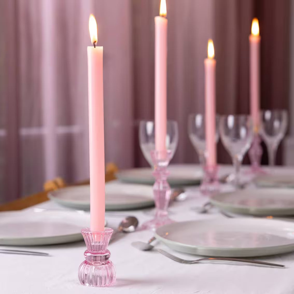 Talking Tables USA - Pink Taper Candles | 25 Candles | POS Unit | Wedding |