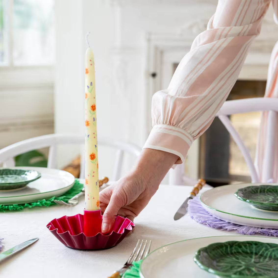 Talking Tables Floral Taper Candles - Thumbnail 3