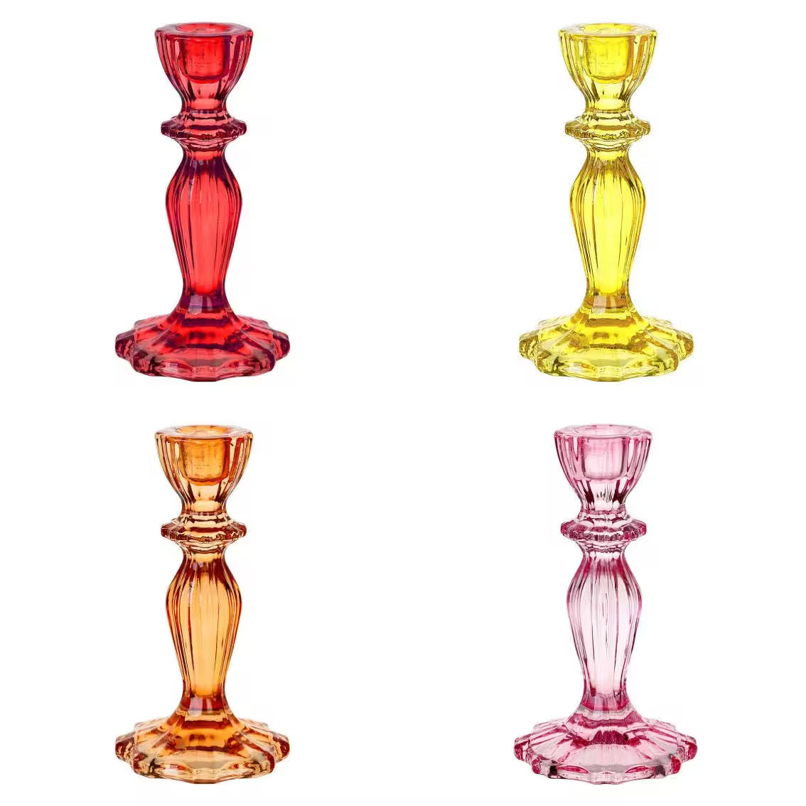 Talking Tables USA - Warm Glass Candle Holders Set | 8 Pack | Summer Gifts |